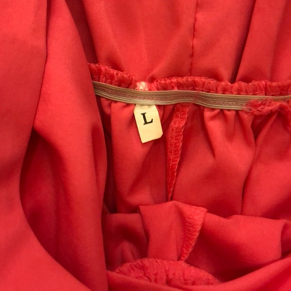 Pink romper, beautiful watermelon color. - Picture 5 of 8